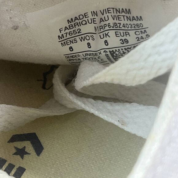 Converse Chuck Taylor All Star Low Optic White Men 6 Women 8 - M7652 - Picture 11 of 13